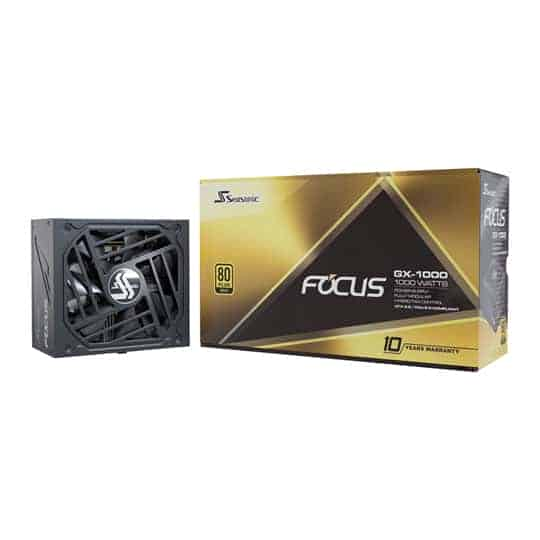 Seasonic Focus GX 1000W Fully Modular PCIe 5.0 80+ Gold Compact Power Supply/PSU with 12VHPWR ATX3.0